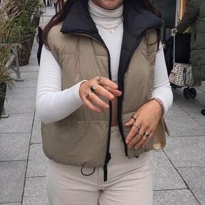 Zara reversible puffer vest